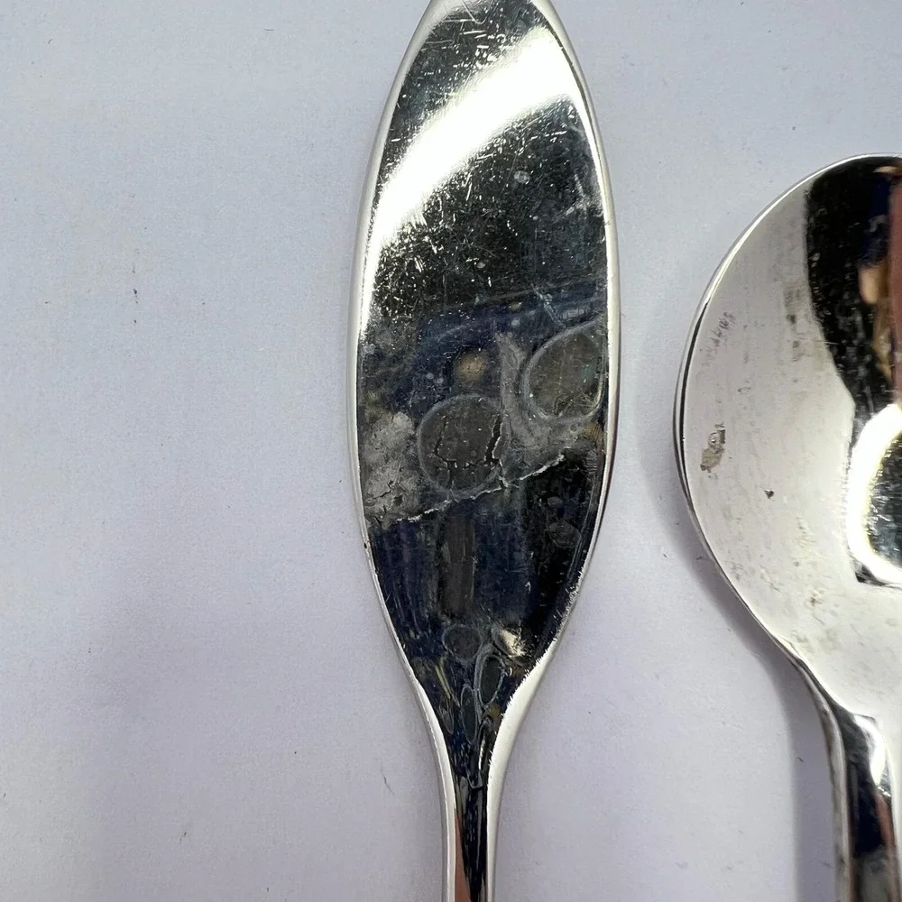Godinger Jam Spoon and Butter Knife‎ Set Small Heart Handle Polished Silverplate